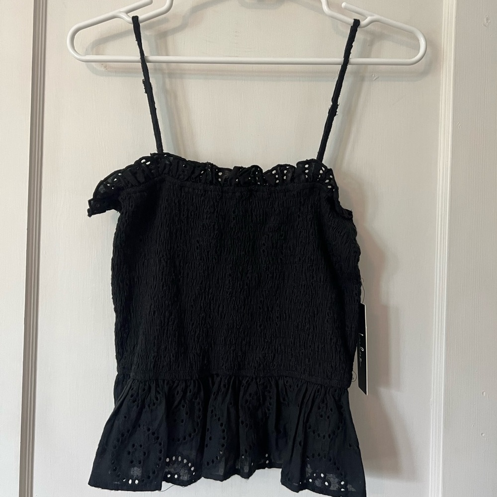 Lulu’s Peplum Eyelet Top